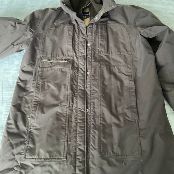 Land's End 3/4 Length Waxed Nylon Shell, Quilten Inner. Size XL EUC - Picture 13 of 16